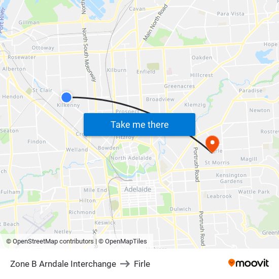 Zone B Arndale Interchange to Firle map