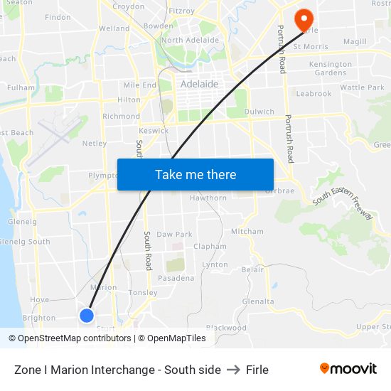 Zone I Marion Interchange - South side to Firle map