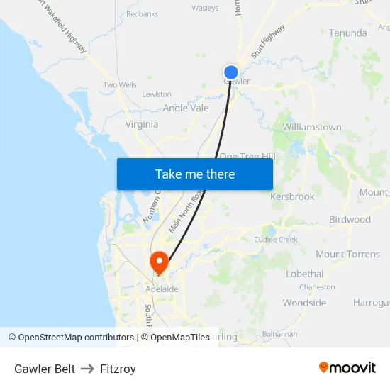 Gawler Belt to Fitzroy map