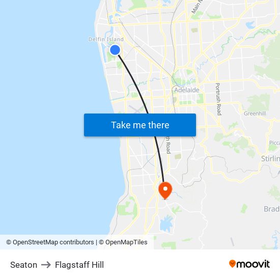 Seaton to Flagstaff Hill map