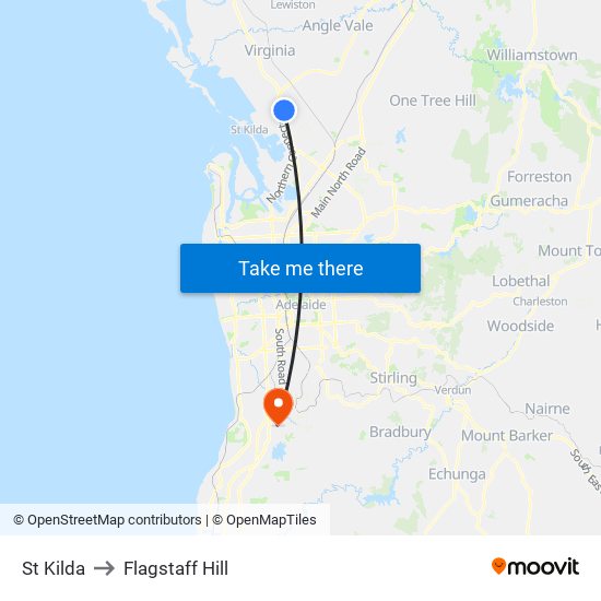 St Kilda to Flagstaff Hill map