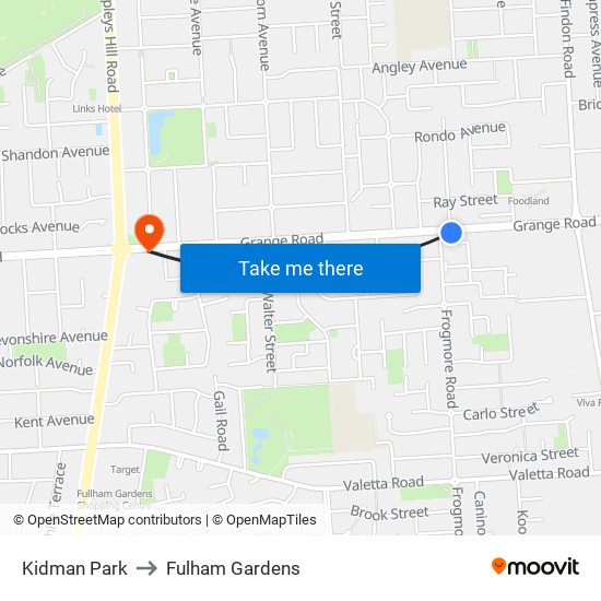 Kidman Park to Fulham Gardens map