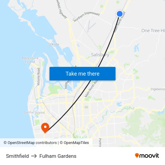 Smithfield to Fulham Gardens map