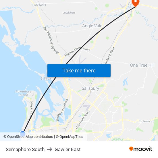 Semaphore South to Gawler East map