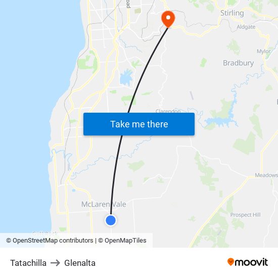 Tatachilla to Glenalta map
