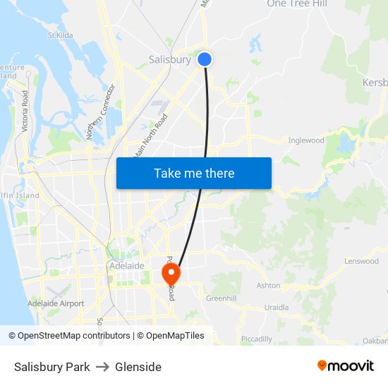 Salisbury Park to Glenside map