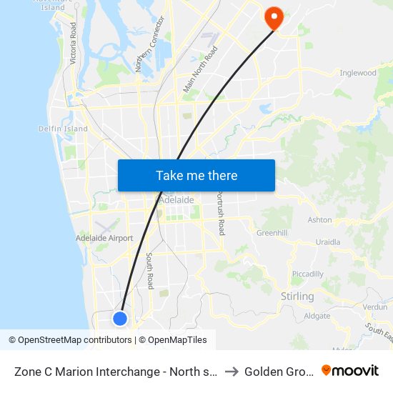 Zone C Marion Interchange - North side to Golden Grove map