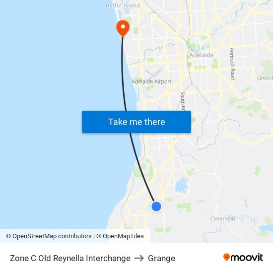 Zone C Old Reynella Interchange to Grange map
