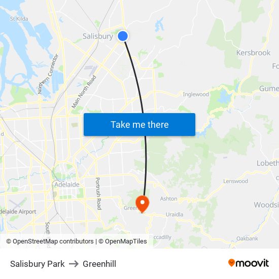 Salisbury Park to Greenhill map