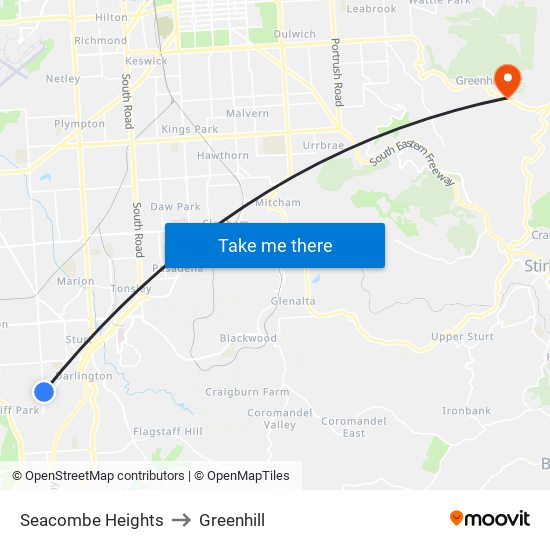 Seacombe Heights to Greenhill map