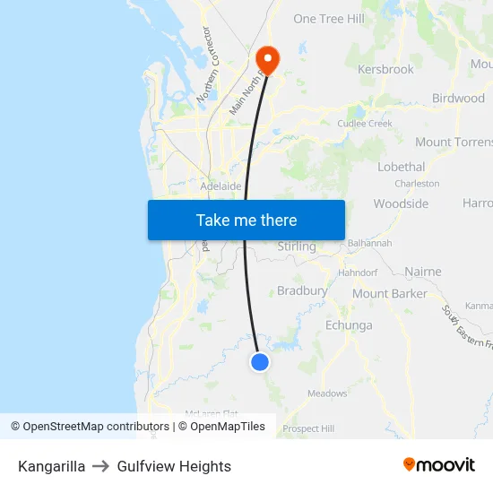 Kangarilla to Gulfview Heights map