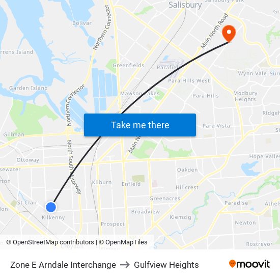 Zone E Arndale Interchange to Gulfview Heights map