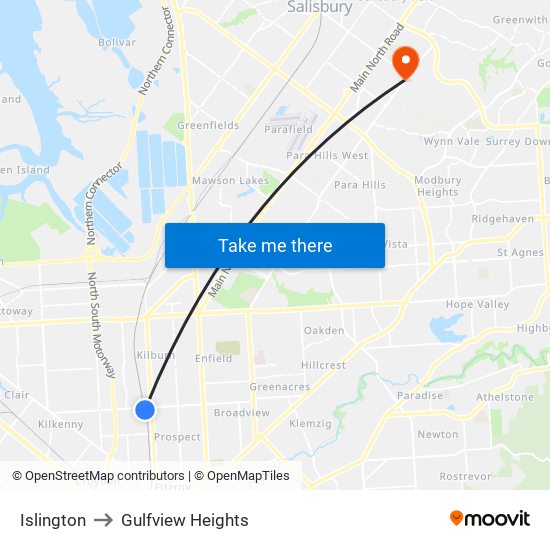 Islington to Gulfview Heights map