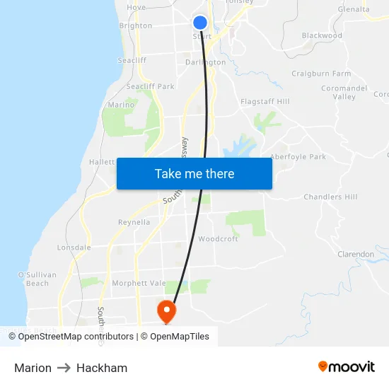 Marion to Hackham map