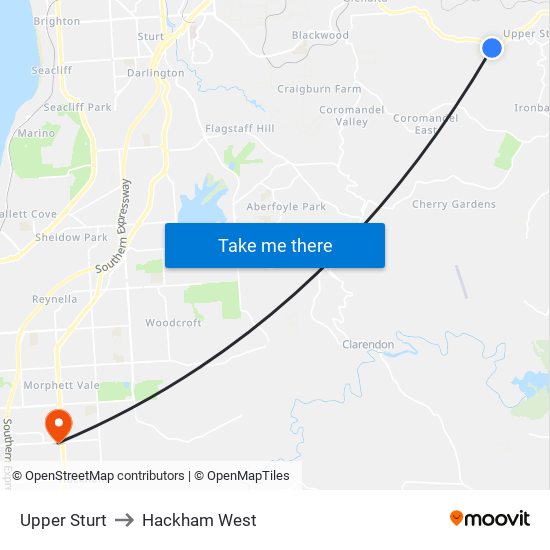 Upper Sturt to Hackham West map