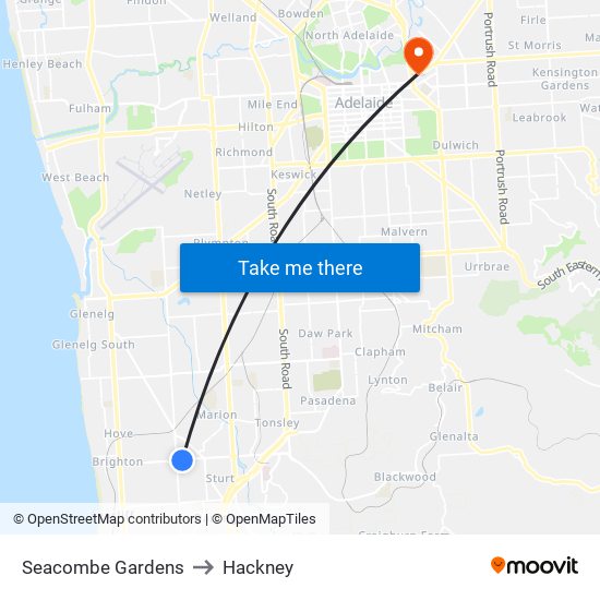 Seacombe Gardens to Hackney map