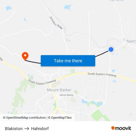 Blakiston to Hahndorf map