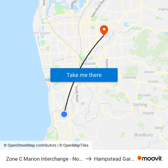 Zone C Marion Interchange - North side to Hampstead Gardens map