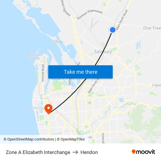 Zone A Elizabeth Interchange to Hendon map