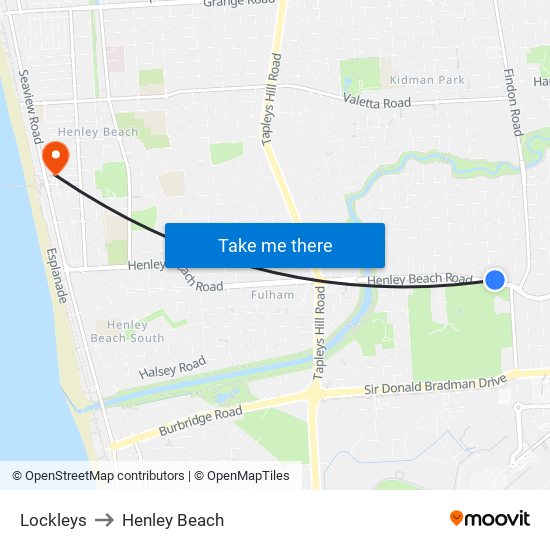 Lockleys to Henley Beach map