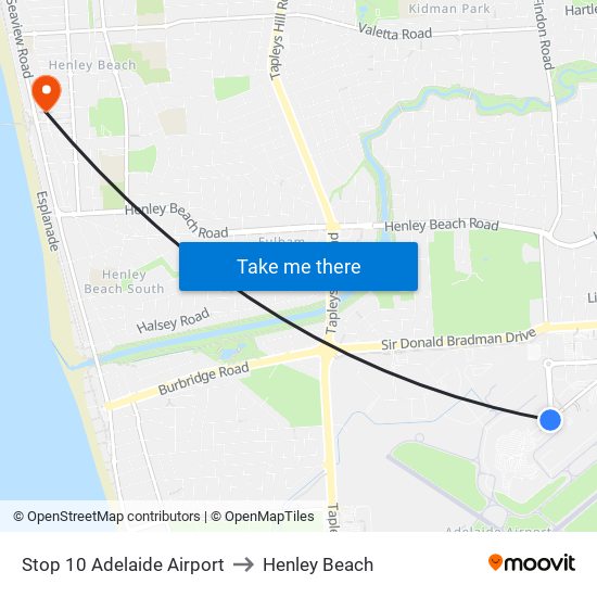 Stop 10 Adelaide Airport to Henley Beach map