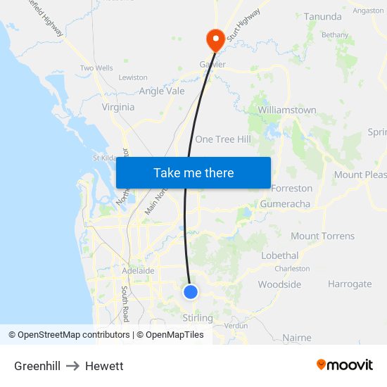 Greenhill to Hewett map