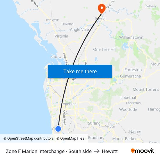 Zone F Marion Interchange - South side to Hewett map