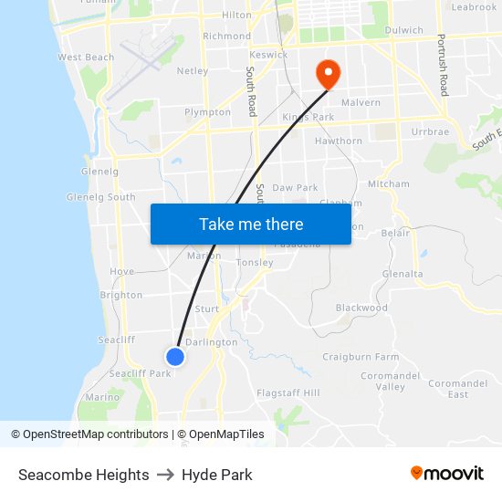 Seacombe Heights to Hyde Park map