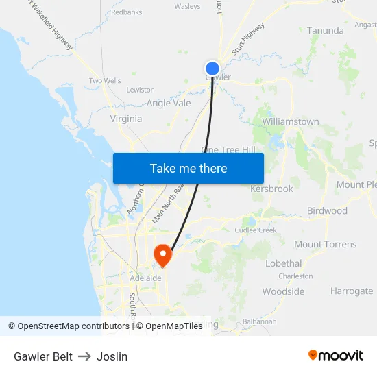 Gawler Belt to Joslin map