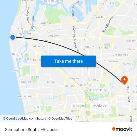 Semaphore South to Joslin map