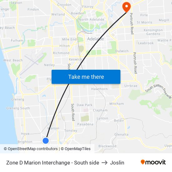 Zone D Marion Interchange - South side to Joslin map