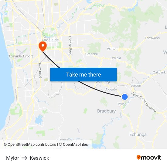 Mylor to Keswick map