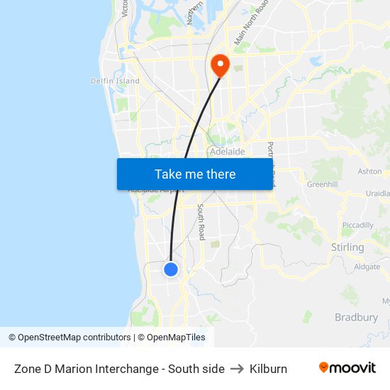 Zone D Marion Interchange - South side to Kilburn map