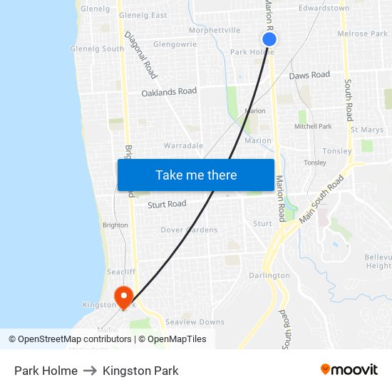 Park Holme to Kingston Park map