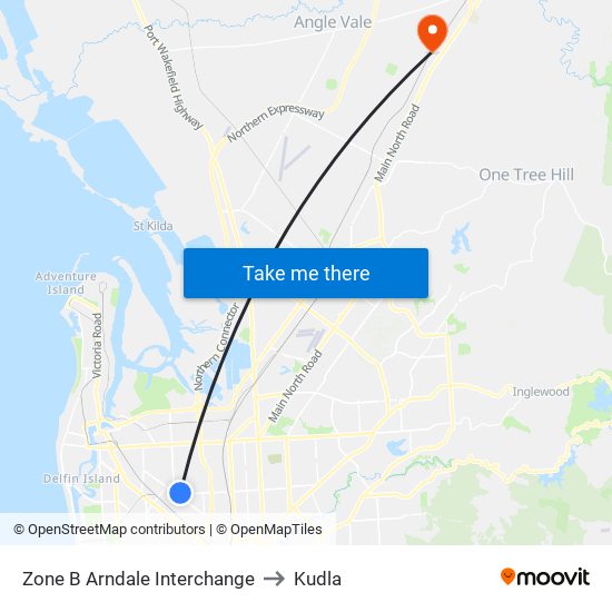 Zone B Arndale Interchange to Kudla map