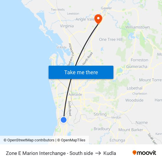 Zone E Marion Interchange - South side to Kudla map