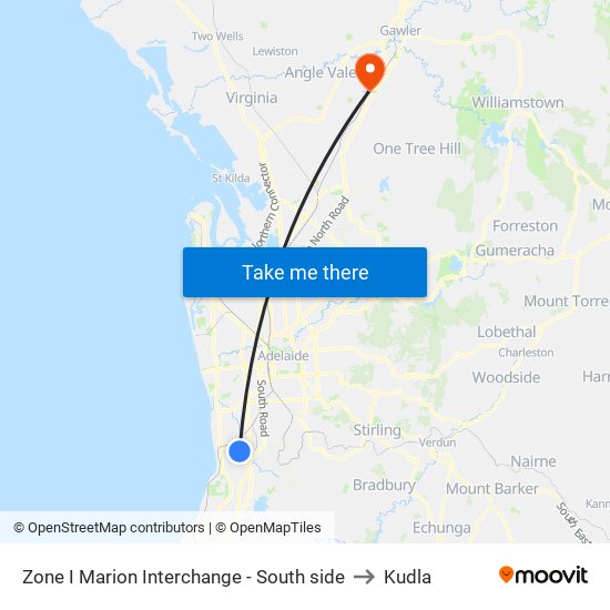 Zone I Marion Interchange - South side to Kudla map