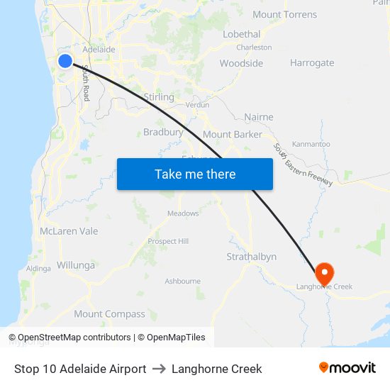 Stop 10 Adelaide Airport to Langhorne Creek map