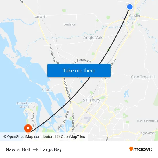 Gawler Belt to Largs Bay map