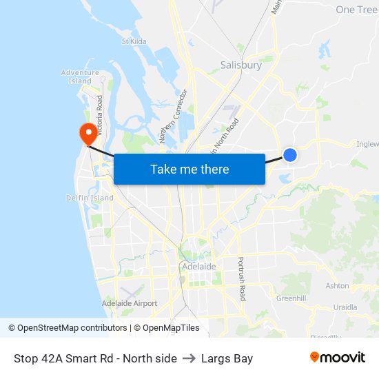 Stop 42A Smart Rd - North side to Largs Bay map