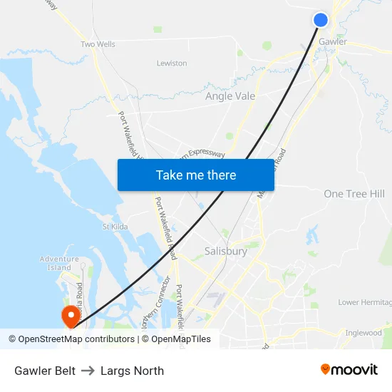 Gawler Belt to Largs North map