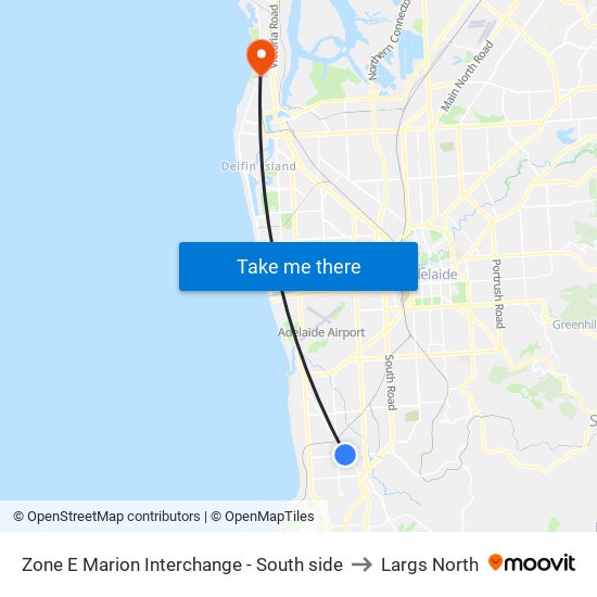 Zone E Marion Interchange - South side to Largs North map