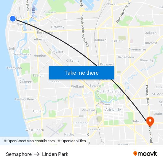 Semaphore to Linden Park map