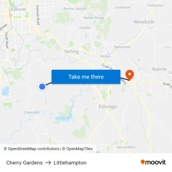 Cherry Gardens to Littlehampton map