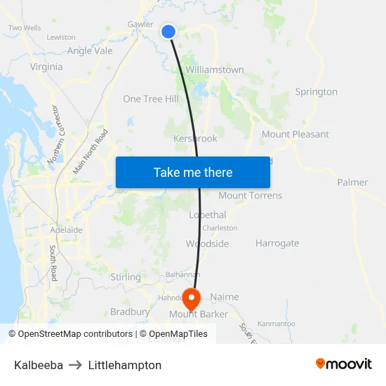 Kalbeeba to Littlehampton map