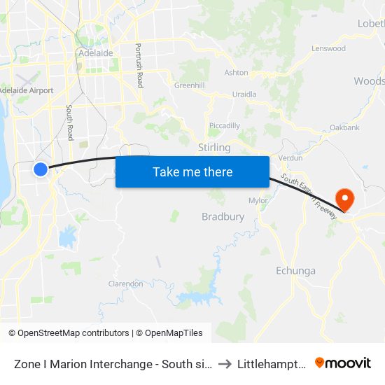 Zone I Marion Interchange - South side to Littlehampton map