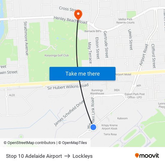 Stop 10 Adelaide Airport to Lockleys map