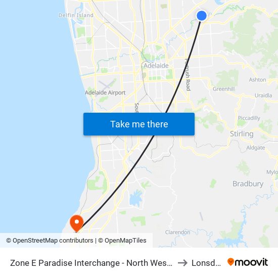 Zone E Paradise Interchange - North West side to Lonsdale map