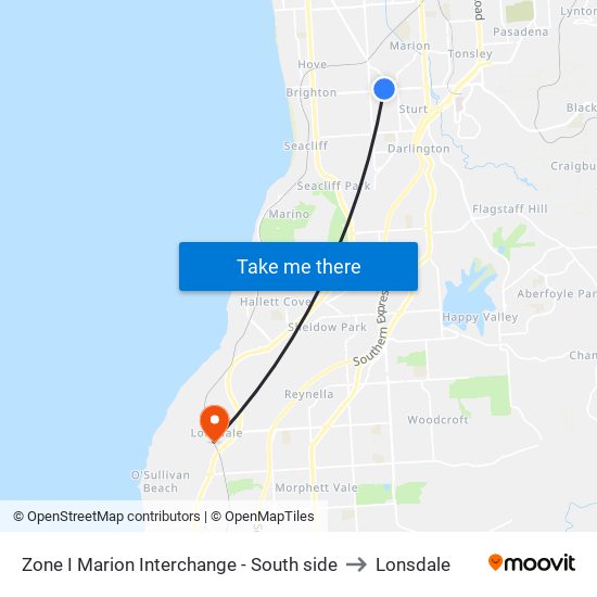 Zone I Marion Interchange - South side to Lonsdale map