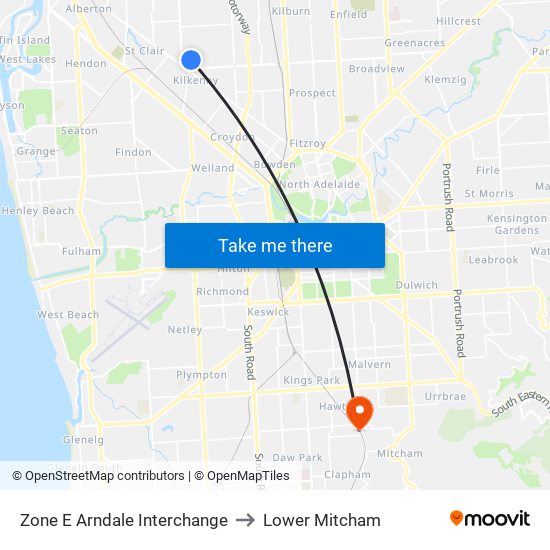 Zone E Arndale Interchange to Lower Mitcham map